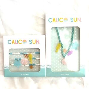 Bracelets and necklace Seahorse turtle shell set. NWT 4 pc set